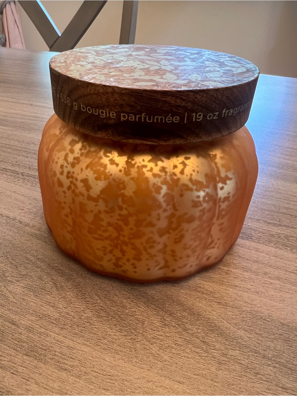 Anthropologie  Pumpkin Clove 19oz Fragranced Candle with Wood Lid